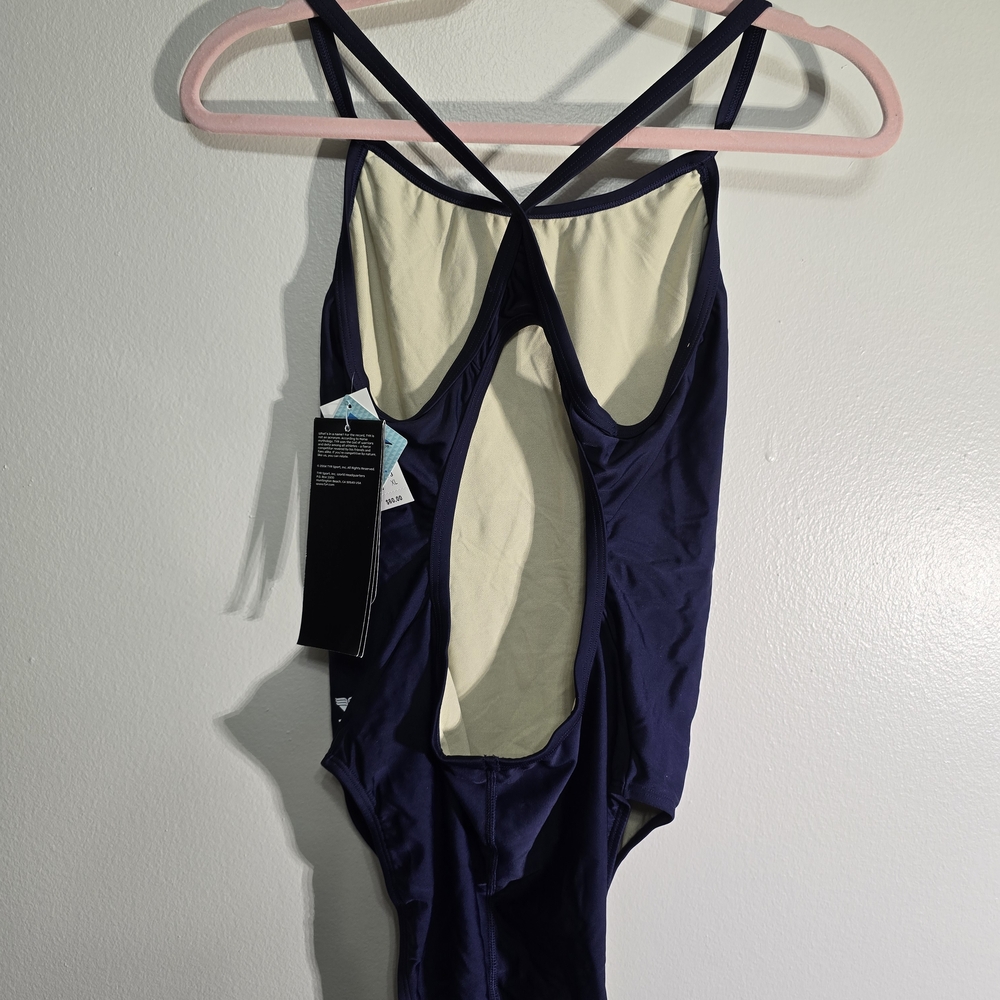 NWT TYR Navy One-Piece Guard Swimsuit - Picture 2 of 4